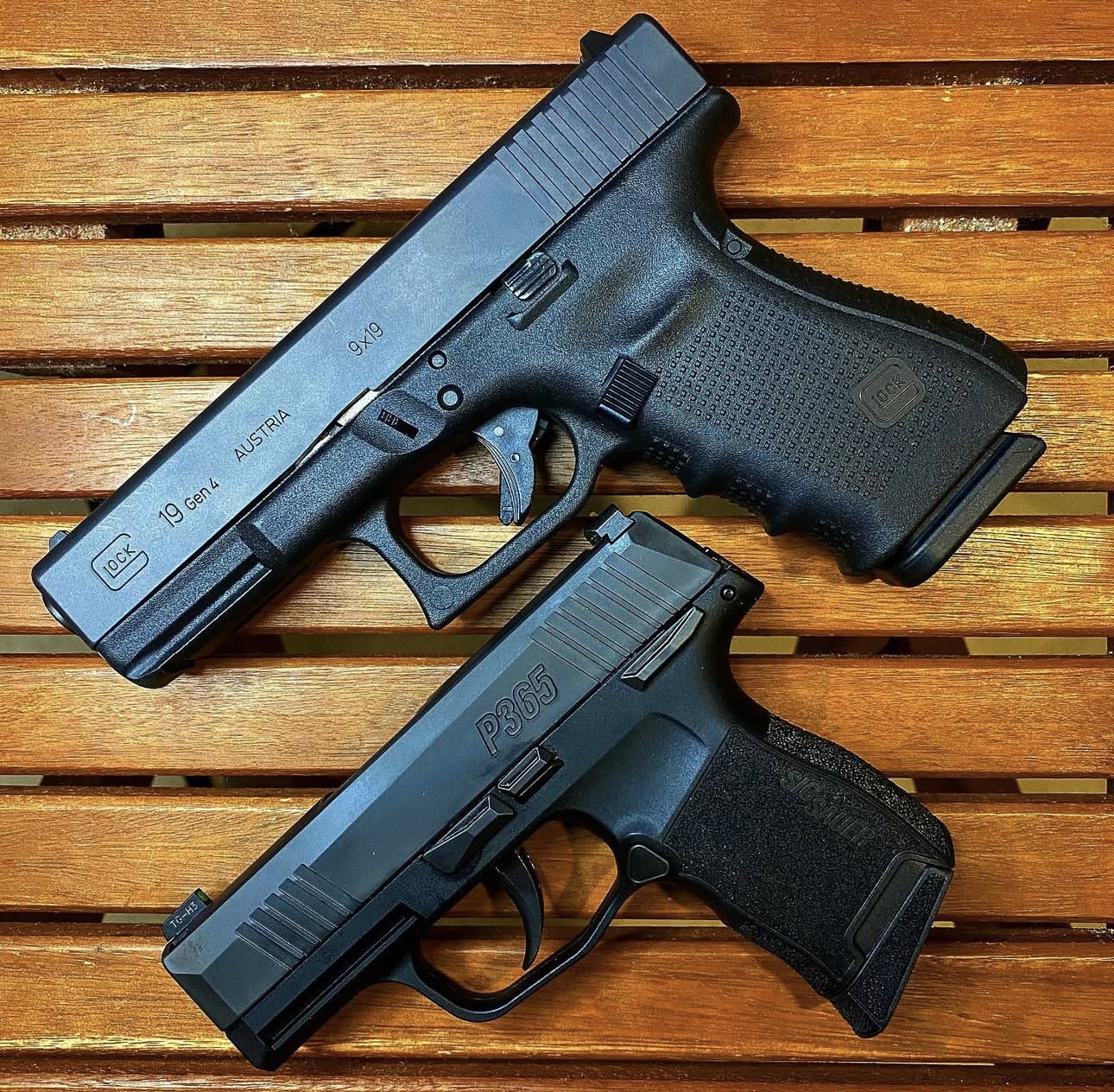 glock and sig 9mm